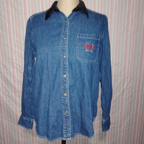 5For$12 Cotton Tommy Hilfiger Denim Button Up - Picture 1 of 4